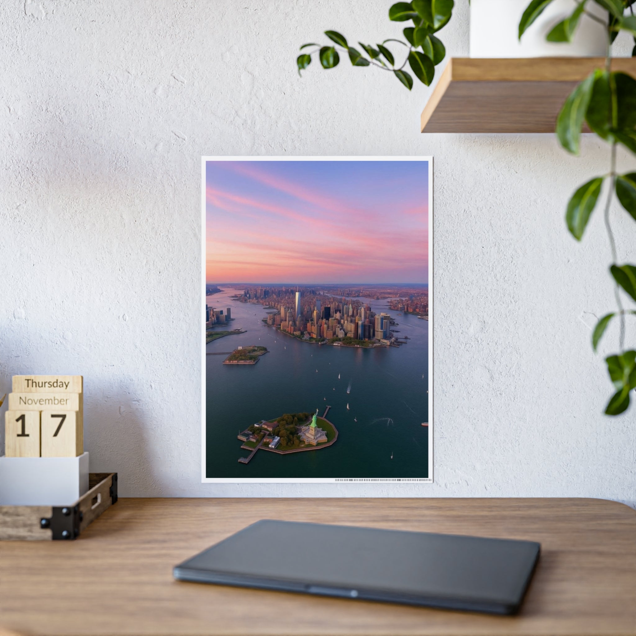 Glossy Art Poster of NYC Skyline, Wall Decor for Home, Office, New York City Gift, Landscape Print, Aesthetic Wall Art - DreamBrothers