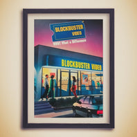 Blockbuster Video Retro Ad | Framed Poster - DreamBrothers