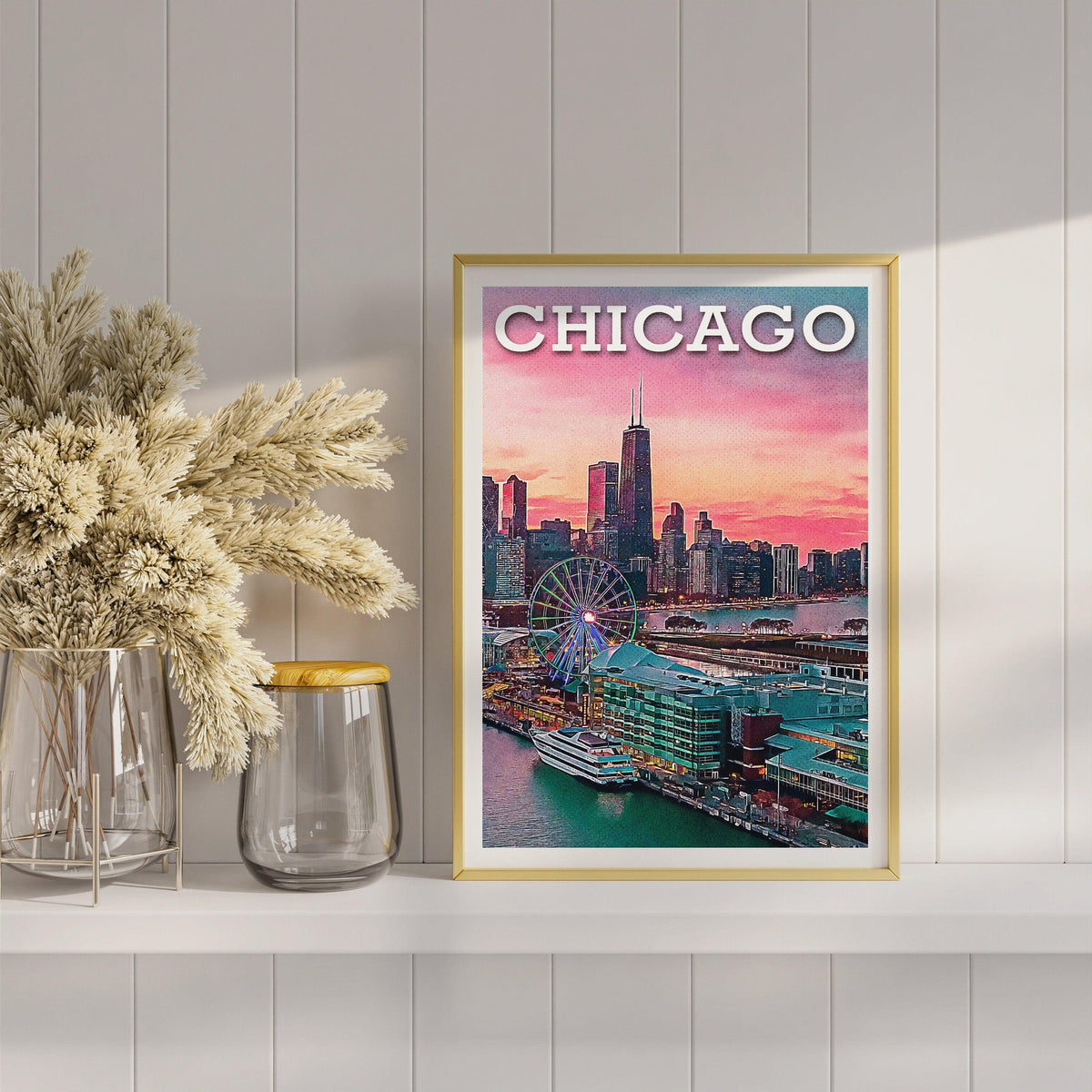 Chicago Colorful Skyline | Poster - DreamBrothers
