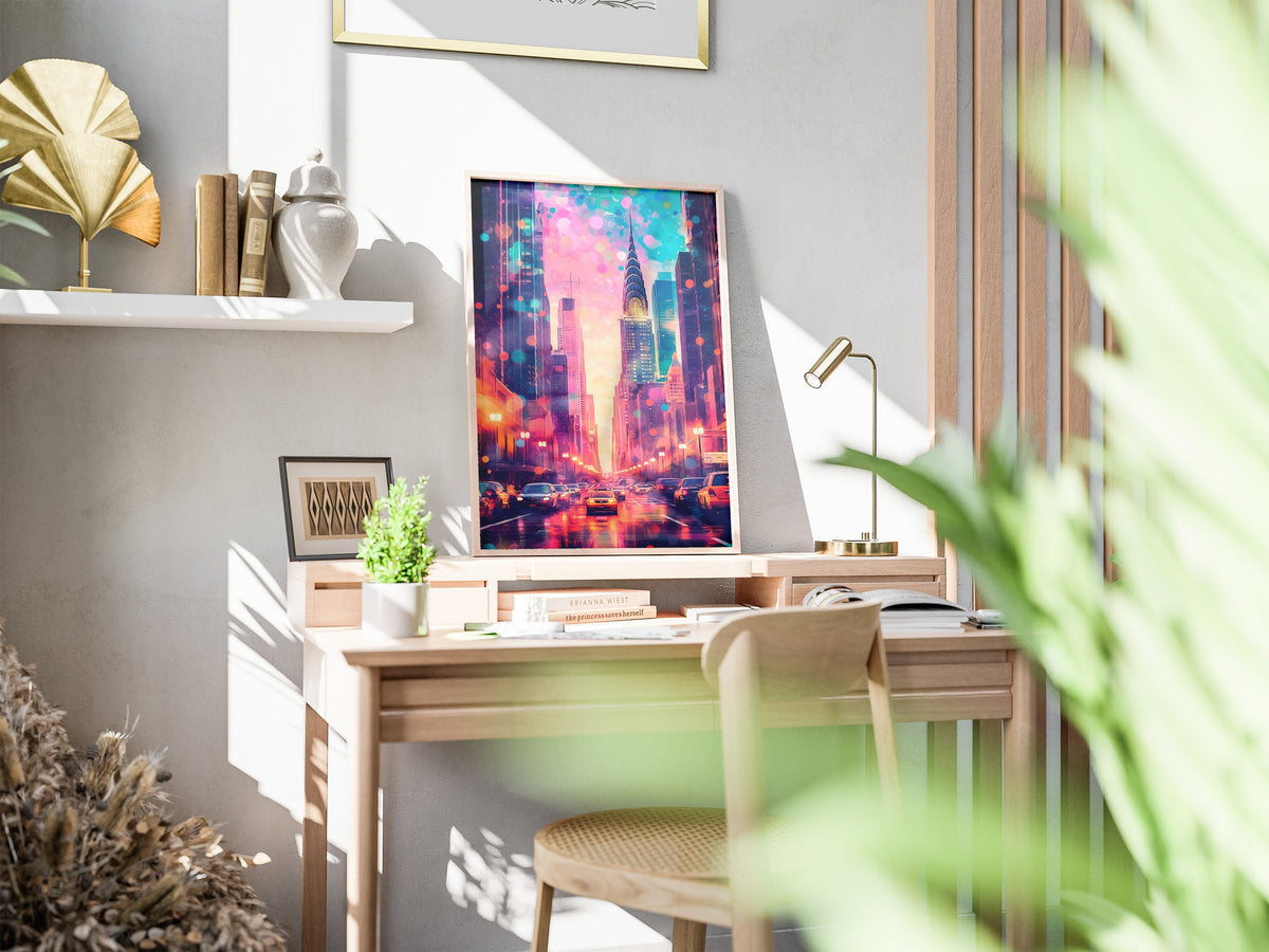 Chrysler Building City Lights Poster - DreamBrothers