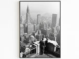Chrysler Building Print, New York City Vintage Poster, Aesthetic Vintage Poster, Black And White Printable Photo, B&W, Travel Couple Gift