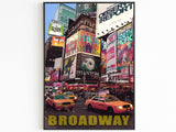 Broadway Theater Print, Manhattan Colorful Wall Art, New York Retro Poster, NYC Movie, Vibrant USA Print, Aesthetic NY, Pop Travel Poster