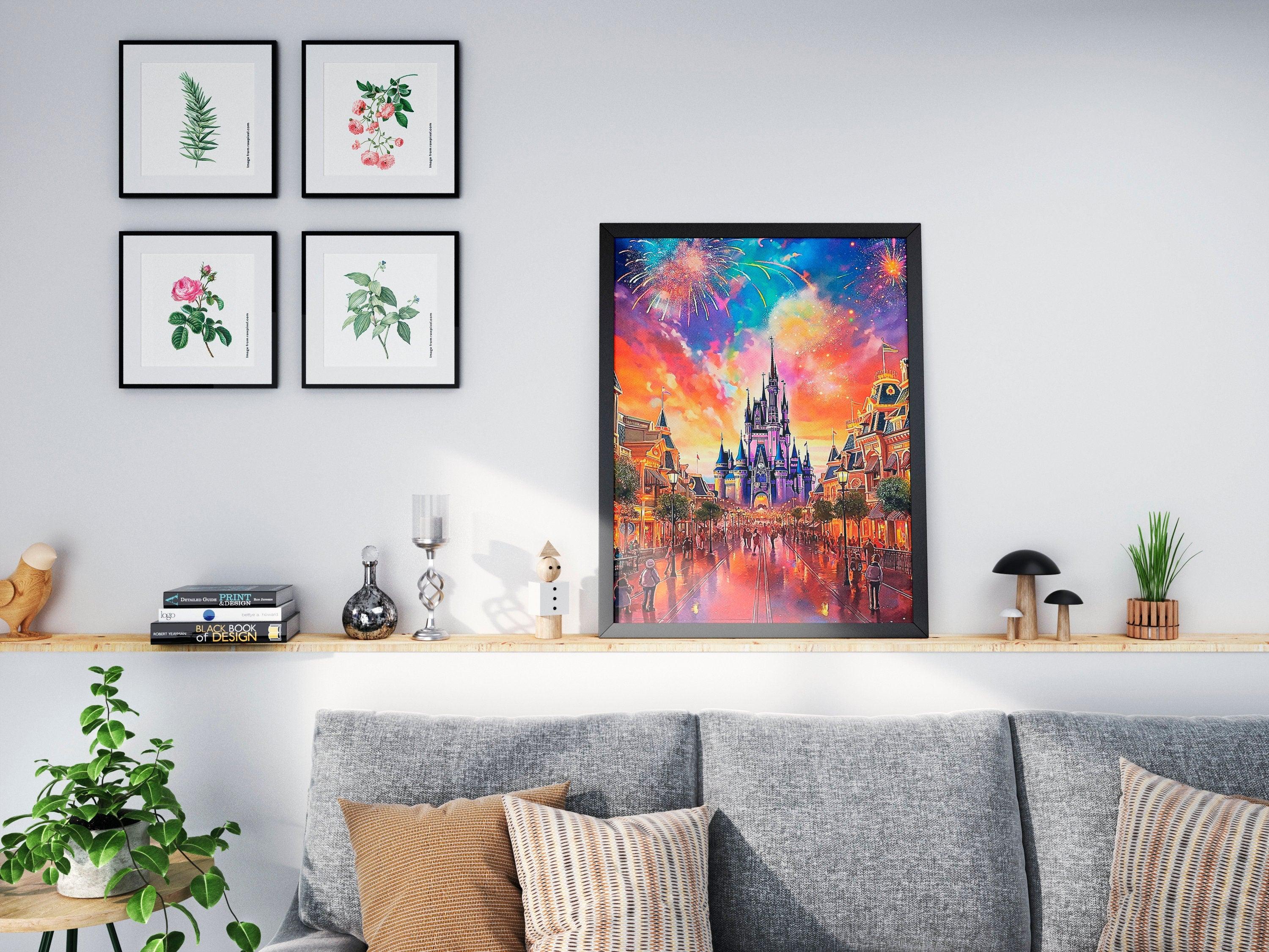 Orlando Poster, Florida Theme Park Gift, Vibrant Retro Poster, Vintage USA Travel Print, Colorful 70s Download