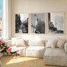 New York City Set of 3, Aesthetic Vintage Posters, Black And White Gallery Set, USA Travel Gift