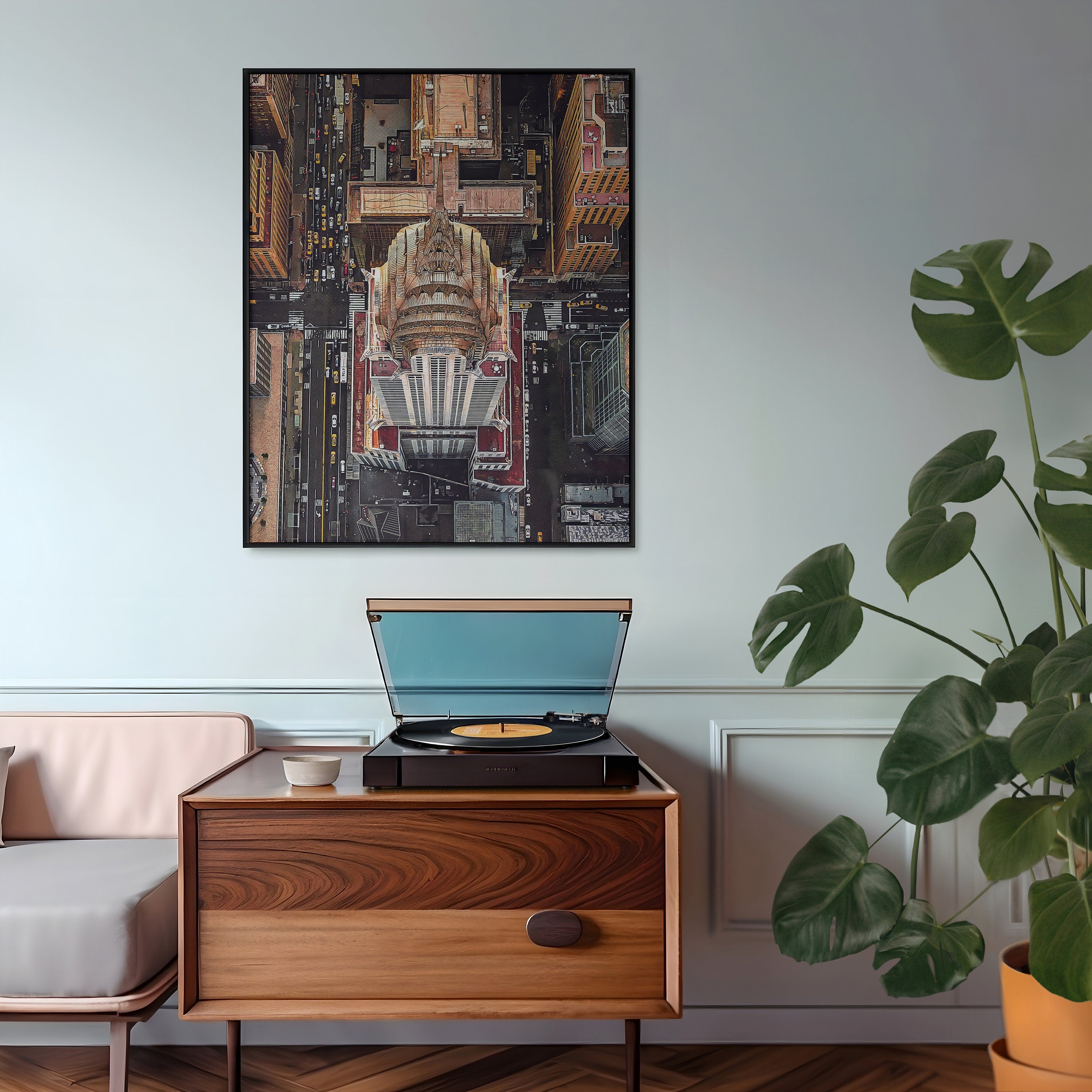 Chrysler Building Print, New York Streets, View From Above, NYC Cityscape Poster, Manhattan Gift, Home Decoration For Traveller - DreamBrothers