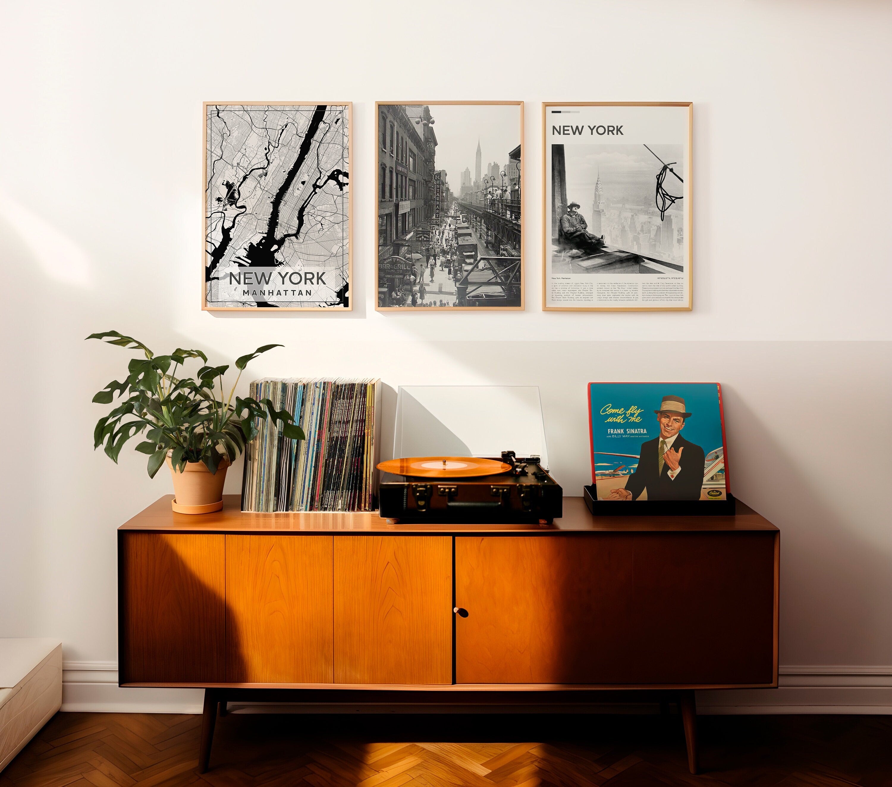 New York Posters, Set of 3 Prints, Aesthetic Vintage Photo, Black And White Photo Gallery, USA Travel Gift, Vintage Gallery Set - DreamBrothers