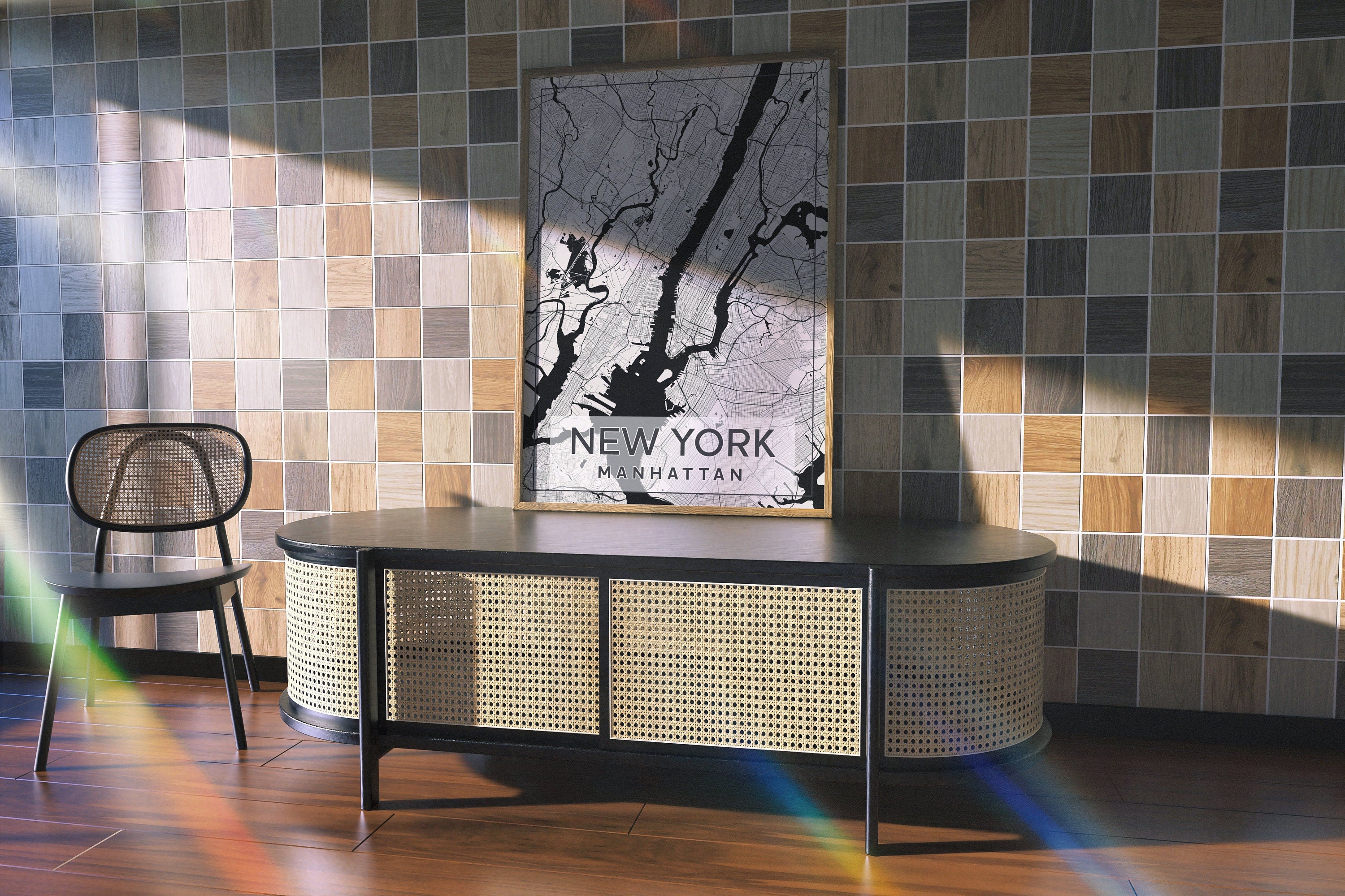 Black And White NYC Map, New York City Vintage Poster, Aesthetic Vintage Print, Black And White Printable Poster - DreamBrothers