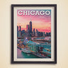 Chicago Colorful Skyline | Poster