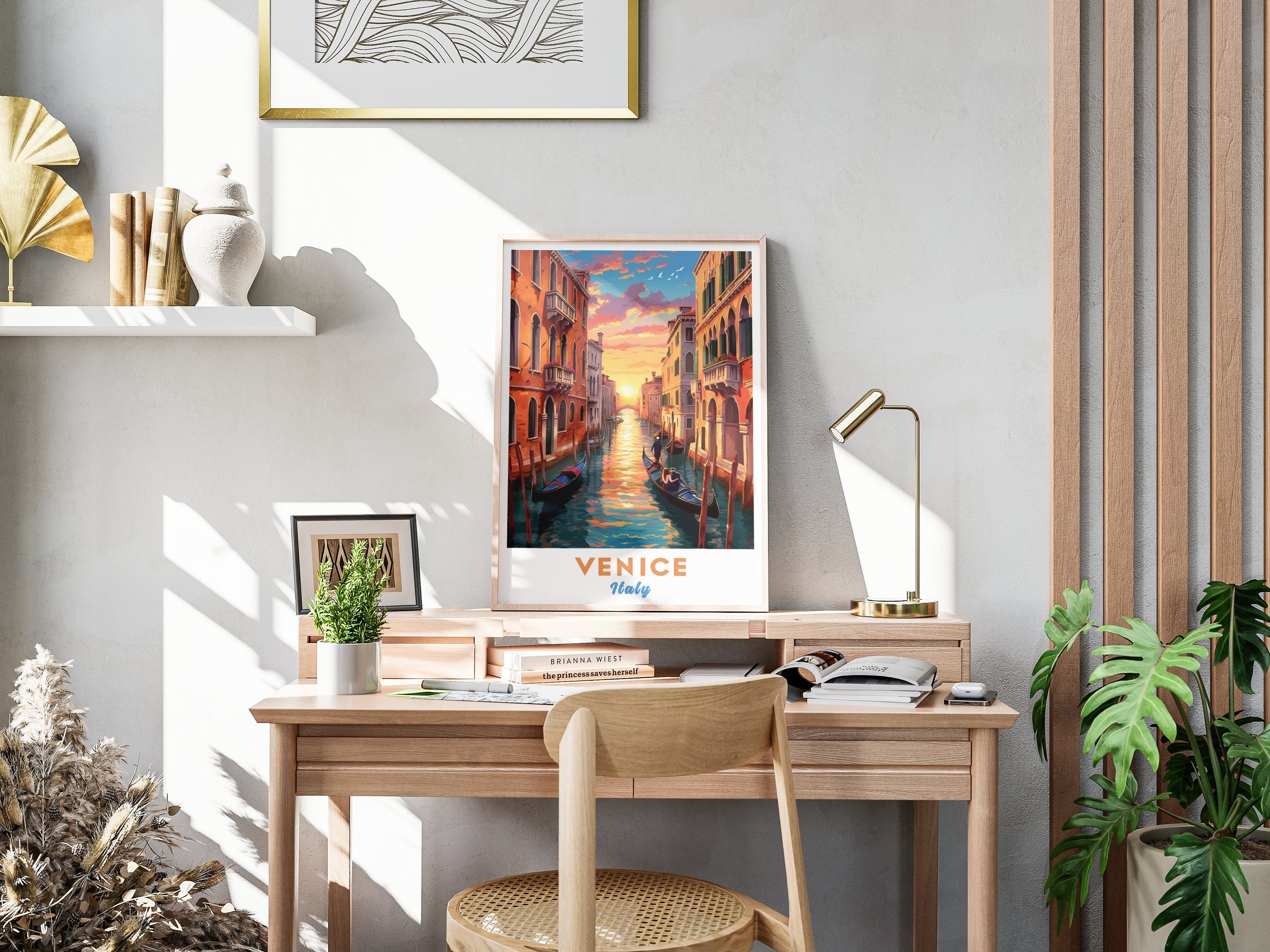 Venice Poster, Oil Painting Art, Romantic Wall Decor, Aesthetic Couple Gift, Italy Printable, Perfect Gift For Her, Valentine's Day Print - DreamBrothers